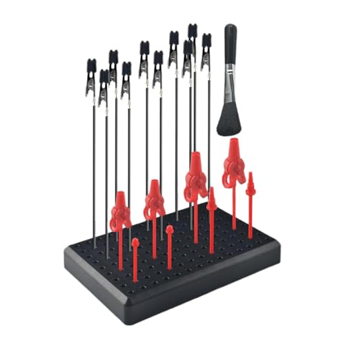 Modell-Farb-Halterungs-Basis – faltbare Krokodilklemme | Starke Airbrush-Halterung, Airbrush-Pinzette, Modellierwerkzeug, Krokodilklemmen-Set für Pr von Générique