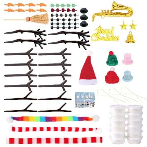 Modelliermassen-Set | Trockener Modellierton für Schneemann | Festliches interaktives Spiel für Kindergarten Entwicklung motorischer Fähigkeiten Mädchen Spielzeug Reise von Générique