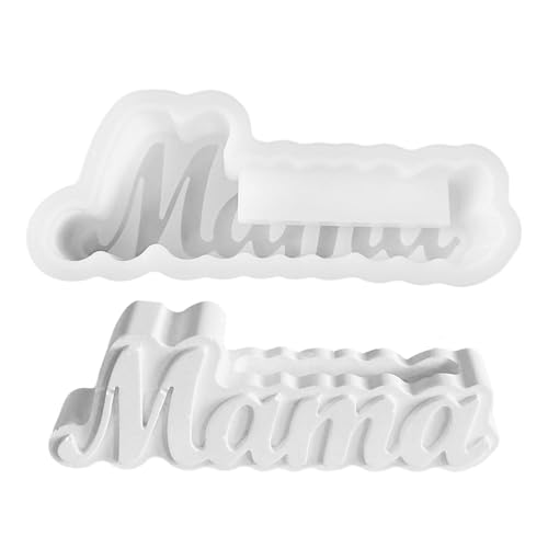 Muttertagsformen für Epoxidharz, Muttertagsharzformen | MAMA Letter Design Harz VASE MOLD, Holder Sukkulente Pflanzen Kaktus Plaster Holder Form für Word Sign Art A von Générique
