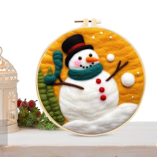 Nadelspitzen-Sets für Erwachsene Anfänger, Filznadel-Set | Kreatives Nadelfilz-Set aus Wolle - Weihnachtskunst und Bastelset Handgemachtes Bastelset von Générique