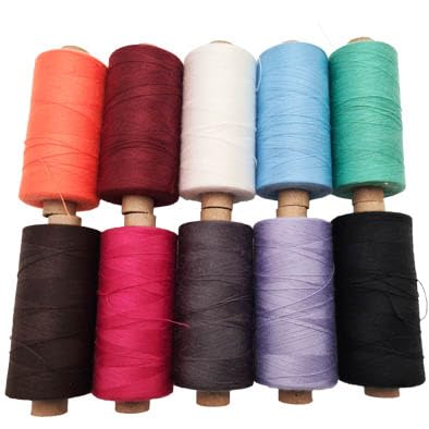Nähgarn, 10 Spulen Polyester-Nähgarn, Nr. 120, Rolle mit 1000 m, mehrfarbig, 10.000 m insgesamt (10 Farben) von Générique