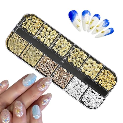 Nageldekoration | Strass Glitzer Glänzend Maniküre Zubehör mit Etui für Frauen Täglich Hochzeit Party Haus Salon Nageldekoration | Strass Glitzer Glänzend Maniküre Zubehör mit Etui für Frauen Täglich Hochzeit Party Haus Salon von Générique