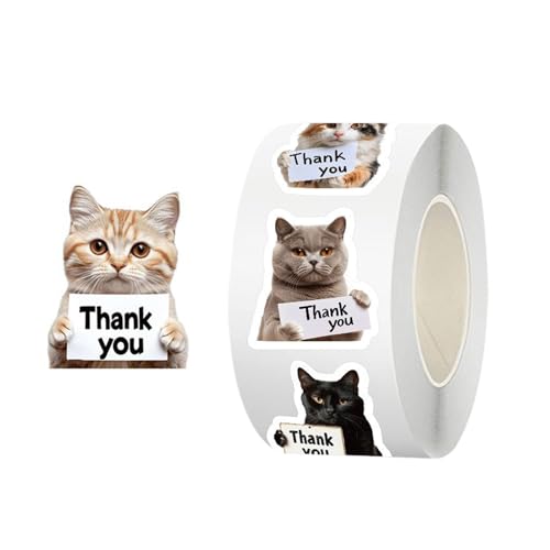 Niedliche Katzenaufkleber – 500 Stück Dankeschön, wasserdicht, Aufkleber für Skateboard, für Teenager, Erwachsene, Koffer, Skateboard, Flasche, Wasser, Telefon, Umschlag Niedliche Katzenaufkleber – 500 Stück Dankeschön, wasserdicht, Aufkleber für Skateboard, für Teenager, Erwachsene, Koffer, Skateboard, Flasche, Wasser, Telefon, Umschlag von Générique