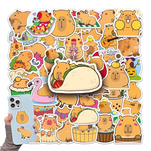Niedliche Tieraufkleber, Cartoon-Tieraufkleber, Capybara-Aufkleber, wasserdicht, Tieraufkleber Capybara für Erwachsene und Jugendliche von Générique