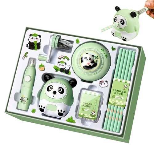 Niedliches Schulbedarf-Set – Anspitzer Panda Capybara niedliches Federmäppchen – Schulbedarf elektrischer Radiergummi Bleistifte für Schüler Niedliches Schulbedarf-Set – Anspitzer Panda Capybara niedliches Federmäppchen – Schulbedarf elektrischer Radiergummi Bleistifte für Schüler von Générique