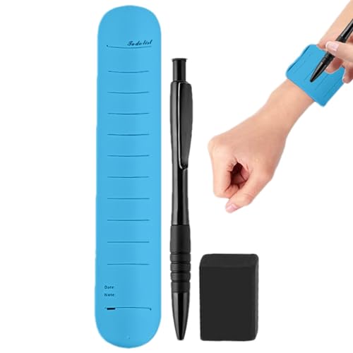 Notizblock-Armbänder – Slap Band | Wiederverwendbares Silikon-Memo-Armband für Krankenschwestern, Memo-Armband mit Stift und Radiergummi, löschbares To-Do-Listen-Armband für I Notizblock-Armbänder – Slap Band | Wiederverwendbares Silikon-Memo-Armband für Krankenschwestern, Memo-Armband mit Stift und Radiergummi, löschbares To-Do-Listen-Armband für I von Générique