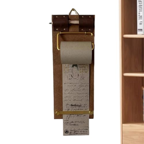 Notizbuch Mit Klemmbrett,Nachrichtenrolle Halterung | Hängbarer Vintage Schreibtischblock Dekorative Pinnwand Für Zuhause Küche Büro Tagebuch Notizbuch Mit Klemmbrett,Nachrichtenrolle Halterung | Hängbarer Vintage Schreibtischblock Dekorative Pinnwand Für Zuhause Küche Büro Tagebuch von Générique