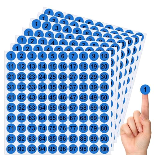 Numbered Sticker, 7 x Inventory Number Labels, 1 Inch Round Adhesive Decals 1 to 100, Sturdy Labels for Outdoor Indoor Use, Easy Organization, Accurate Tracking, 10,24 x 10,24 x 0,39 Zoll Numbered Sticker, 7 x Inventory Number Labels, 1 Inch Round Adhesive Decals 1 to 100, Sturdy Labels for Outdoor Indoor Use, Easy Organization, Accurate Tracking, 10,24 x 10,24 x 0,39 Zoll von Générique