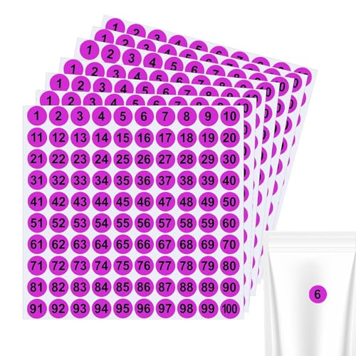 Numbered Stickers, Inventory Number Labels, Round Adhesive Decals, 1 Inch Size, 1 to 100 Sequence, Durable Weatherproof Material, Indoor Outdoor Use for Locker Toolbox Storage Numbered Stickers, Inventory Number Labels, Round Adhesive Decals, 1 Inch Size, 1 to 100 Sequence, Durable Weatherproof Material, Indoor Outdoor Use for Locker Toolbox Storage von Générique
