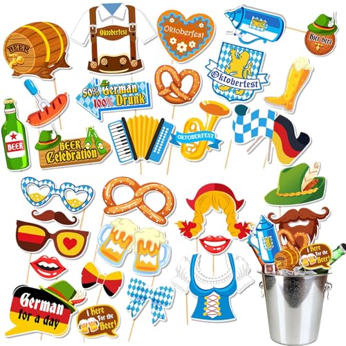 Oktoberfest Fotorequisiten, 30 Stück Bierhüte, Fotozubehör, Oktoberfest, bunte Partydekoration, traditionell, für Erwachsene Oktoberfest Fotorequisiten, 30 Stück Bierhüte, Fotozubehör, Oktoberfest, bunte Partydekoration, traditionell, für Erwachsene von Générique