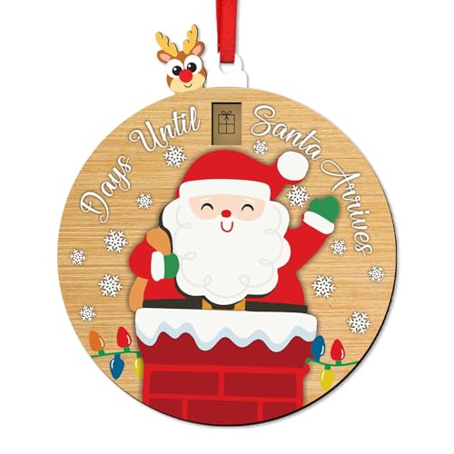 Ornament aus Holz, Weihnachtsbaum, Countdown bis zum verschiebbaren Ornament für Weihnachten, verschiebbarer Kalender, Countdown, Werkzeug zur Dekoration von Weihnachtselementen für Regal, Ornament aus Holz, Weihnachtsbaum, Countdown bis zum verschiebbaren Ornament für Weihnachten, verschiebbarer Kalender, Countdown, Werkzeug zur Dekoration von Weihnachtselementen für Regal, von Générique