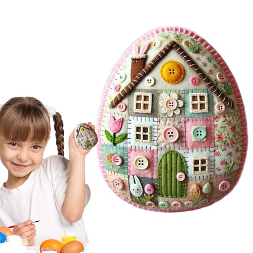 Osterei-Blatt-Set – Bastelset aus Nadelfilz, lustiges Bastelzubehör | Chick House Craft Kit mit Materialpaket, handgefertigtes Dekor einfach zu Osterei-Blatt-Set – Bastelset aus Nadelfilz, lustiges Bastelzubehör | Chick House Craft Kit mit Materialpaket, handgefertigtes Dekor einfach zu von Générique