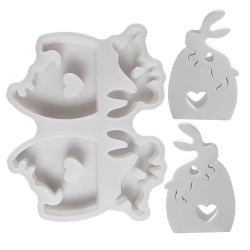 Osterhasenform, Kaninchen-Silikonform, Hasenseifenformen für die Heimdekoration, Antihaft-Hasenharz-Formen für Soja, Seife, Ton, Gips, Harz Osterhasenform, Kaninchen-Silikonform, Hasenseifenformen für die Heimdekoration, Antihaft-Hasenharz-Formen für Soja, Seife, Ton, Gips, Harz von Générique