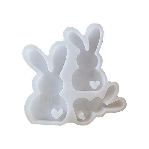 Osterhasenform Hasenform Silikonformen Hase Form Süße Seifenform Kerzenherstellung Supplies Hohle Herzform Gipsformen für Maria-Tisch Dekoration von Générique