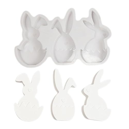 Ostern Formen Kaninchen Silikonform | Kaninchen Seifenformen für Wohnkultur - Osterharz Ornament Formen Süße Kaninchen Form für Soja Wachs Seife Argil von Générique