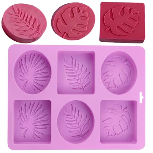 Palmblatt-Form, Silikonform, Palmblätter, 6 Mulden, Seifenherstellung, Handseife, rechteckige und ovale Formen, Pudding-Tabletts, Zubehör zur Herstellung von Wachs Palmblatt-Form, Silikonform, Palmblätter, 6 Mulden, Seifenherstellung, Handseife, rechteckige und ovale Formen, Pudding-Tabletts, Zubehör zur Herstellung von Wachs von Générique