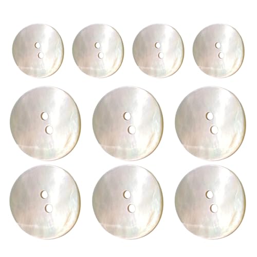 Pearl Shell Buttons für Nähen, Blazer Buttons, 10 Stück River Shell Strickjacke Buttons, Buttons Set für Kleidung, 2-Loch Design River Shell Cardigan Button für Suit, Coat, Windbreaker, Sweater Pearl Shell Buttons für Nähen, Blazer Buttons, 10 Stück River Shell Strickjacke Buttons, Buttons Set für Kleidung, 2-Loch Design River Shell Cardigan Button für Suit, Coat, Windbreaker, Sweater von Générique
