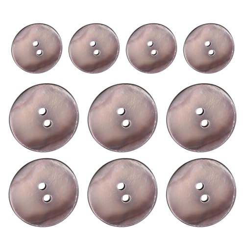 Pearl Shell Buttons für Nähen, Blazer Buttons, 10 Stück River Shell Strickjacke Buttons, Buttons Set für Kleidung, 2-Loch Design River Shell Cardigan Button für Suit, Coat, Windbreaker, Sweater Pearl Shell Buttons für Nähen, Blazer Buttons, 10 Stück River Shell Strickjacke Buttons, Buttons Set für Kleidung, 2-Loch Design River Shell Cardigan Button für Suit, Coat, Windbreaker, Sweater von Générique