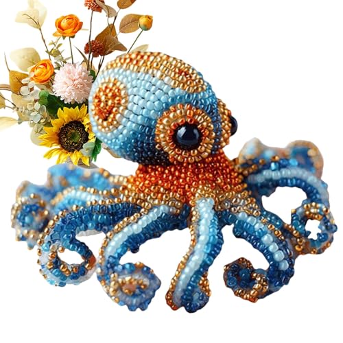 Perlenstickerei-Set – Stickerei-Set für Tiere für Anfänger | SEA Tier | Schmuckprojekte 3D Handwerk für Hobby, Innendekoration, Aktivität von Générique