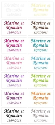 Personalisierte transparente Etiketten für Hochzeitsgeschenke, Geburtstag, personalisierte selbstklebende Vinyl-Etiketten, 12 Stück Personalisierte transparente Etiketten für Hochzeitsgeschenke, Geburtstag, personalisierte selbstklebende Vinyl-Etiketten, 12 Stück von Générique