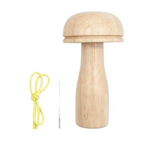 Pilz-Set für Trolley – Pilz aus Holz, Garnnadel für Garn und Häkeln, Hut aus Holz mit elastischem Armband, enthält 4 Karten in verschiedenen Farben, Größe T Pilz-Set für Trolley – Pilz aus Holz, Garnnadel für Garn und Häkeln, Hut aus Holz mit elastischem Armband, enthält 4 Karten in verschiedenen Farben, Größe T von Générique