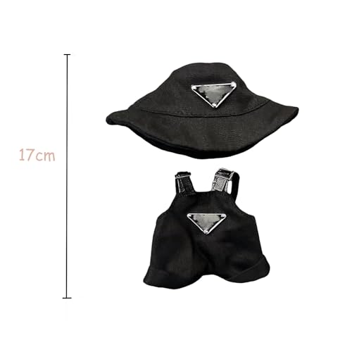 Plüsch-Kleidung, Zubehör, DIY, niedlich, Mini-Plüschpuppe, Kleidung, Overall mit verstellbaren Trägern, geeignet für 17 cm große Puppen, für Kindergeschenke von Générique