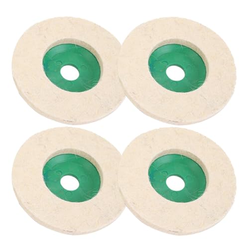 Polierscheibe aus Wollfilz, Polierscheibe aus Wollfilz | 4 x TADS POLUPS ROUNDS | Schleifwerkzeug für Aluminium, Metall, Edelstahl, Chrom, Schmuck, Holz von Générique