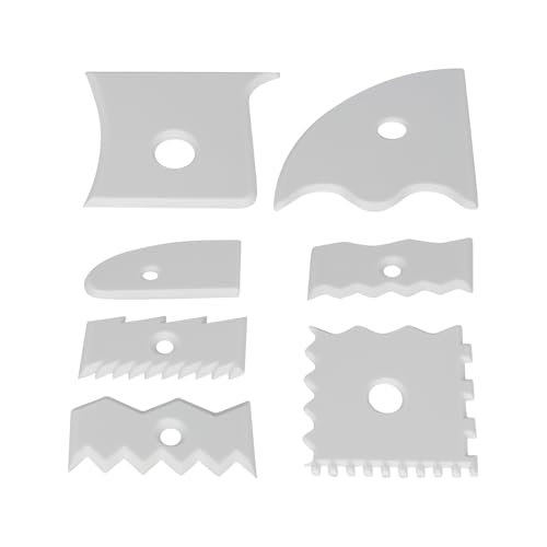 Pottery Rib – Set mit 7 Formen für Fuß, Töpferei, Mudtools Rib – ergonomisches Zubehör für Fußform zum Drehen in Töpferei für Anfänger zu Hause, im Badezimmer von Générique