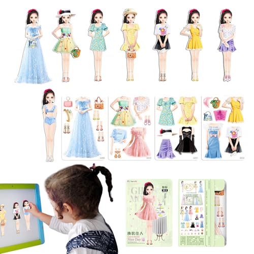 Puppen aus Magnetpapier – magnetisches Prinzessinnen-Outfit Fitend Play Kostüm Dress Up | magnetische Kleidung, Puzzles für den Geburtstag Puppen aus Magnetpapier – magnetisches Prinzessinnen-Outfit Fitend Play Kostüm Dress Up | magnetische Kleidung, Puzzles für den Geburtstag von Générique