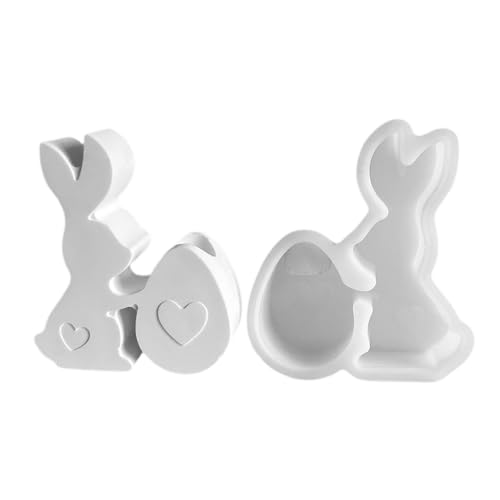 Rabbit Candle Holder, Bunny Mold, Silikon Cement Form, Tier Shaped Design, Create Memorable Moments, für Epoxidharz Ornamente Crafting Home Decor Use von Générique