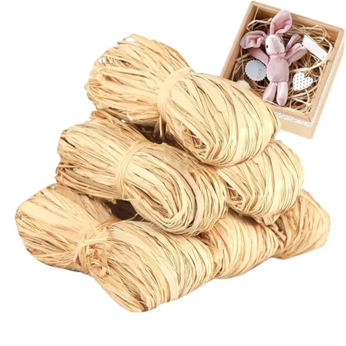 Raffia Ribbon, 300 g Wrapping Paper Ribbon Craft Grass, Wedding Ribbon Craft Supplies, Easy to Cut Handmade Raffia Hat Raw Material für Blumenstrauß-Dekoration Raffia Ribbon, 300 g Wrapping Paper Ribbon Craft Grass, Wedding Ribbon Craft Supplies, Easy to Cut Handmade Raffia Hat Raw Material für Blumenstrauß-Dekoration von Générique