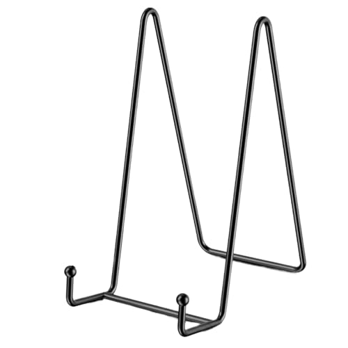 Rahmenhalter – Schwarzer Eisen-Easel Deko für Bilderrahmen | Quadratischer Displayständer Tisch, Theke, Schrank, Herzstück Zuhause, Fotorahmenhalter, Kunst, Porträts, Schilder, Deko von Générique