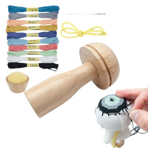 Reparatur-Set – Werkzeug zur Reparatur von elastischen Bändern, Kappe aus Holz | Werkzeug mit Fadenhalter, Nähhilfe für Hosen, Hüte, Pullover Reparatur-Set – Werkzeug zur Reparatur von elastischen Bändern, Kappe aus Holz | Werkzeug mit Fadenhalter, Nähhilfe für Hosen, Hüte, Pullover von Générique
