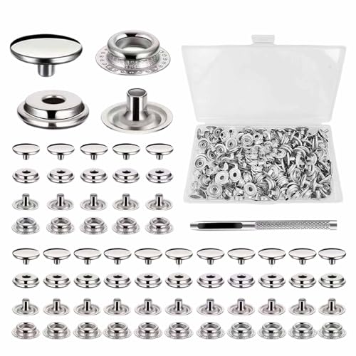 Reparatur-Set zur Befestigung des Bootsdeckels – 200 robuste Bootsschrauben | Schraubbolzen-Set aus Edelstahl, rostfrei, für Camper, Reisen, etc von Générique