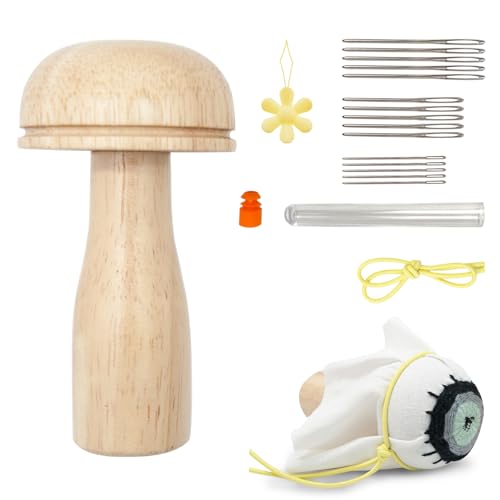 Reprising Supplies Set - Holznähset, Nähnadelset | Textilreparaturwerkzeuge, feine Gobelin-Nadeln mit Sockenzubehör, Wolle, Kleidung Reprising Supplies Set - Holznähset, Nähnadelset | Textilreparaturwerkzeuge, feine Gobelin-Nadeln mit Sockenzubehör, Wolle, Kleidung von Générique