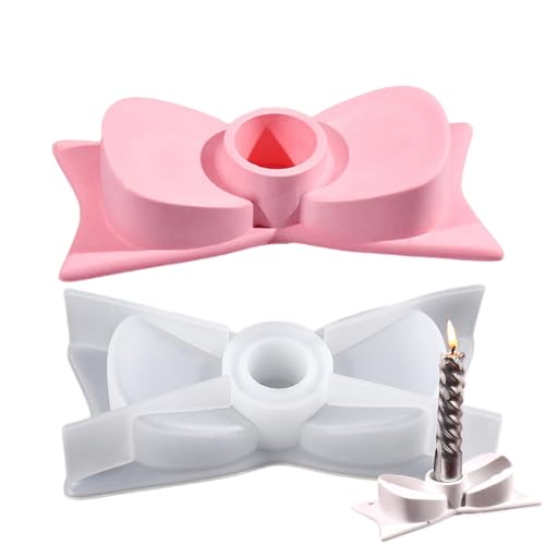 Resin Candle Holder Mold, Bow Taper Candle Holder, Silikon Holder, 4,84 x 2,24 Zoll, dekorative Gießform für kreative Kunst-Kunsthandwerke, Konkrete, Zement und Gipsum Kreationen Resin Candle Holder Mold, Bow Taper Candle Holder, Silikon Holder, 4,84 x 2,24 Zoll, dekorative Gießform für kreative Kunst-Kunsthandwerke, Konkrete, Zement und Gipsum Kreationen von Générique