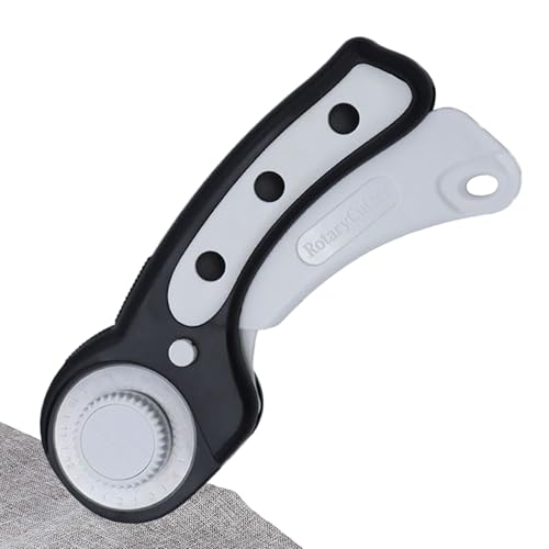 Rollschneider für Stoff – Rollschneider, Stoff, 45 mm, mit ergonomischem Griff, Zubehör mit Sicherheitsschloss für Leder, Stoff, Filz, Papier von Générique