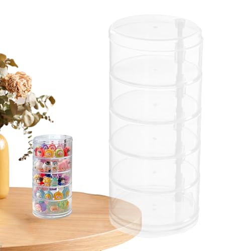 Rotierende Schmuckschatulle, Miniatur-Vitrine, multifunktionaler runder Ständer für Schmuck Organizer | Mehrschichtige transparente Schmuckaufbewahrungsbox, drehbarer Organizer für Schmuck Rotierende Schmuckschatulle, Miniatur-Vitrine, multifunktionaler runder Ständer für Schmuck Organizer | Mehrschichtige transparente Schmuckaufbewahrungsbox, drehbarer Organizer für Schmuck von Générique