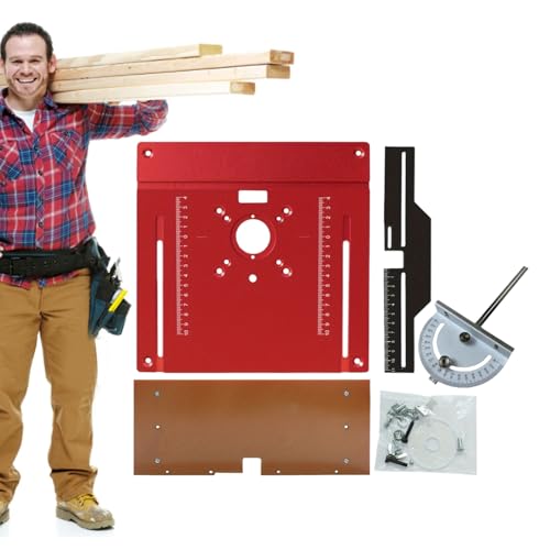Router Tischeinlage, Aluminium-Legierung, klare Skalenform, Center Hole Kompatibilität, Woodworking Zubehör, 29 x 24 x 6 cm Router Tischeinlage, Aluminium-Legierung, klare Skalenform, Center Hole Kompatibilität, Woodworking Zubehör, 29 x 24 x 6 cm von Générique