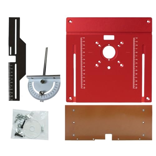 Router-Tischeinlage – Multifunktionale Metall-Tischsägenführung mit Mittelloch, Holzbearbeitungsmodell zum Schneiden von von Générique
