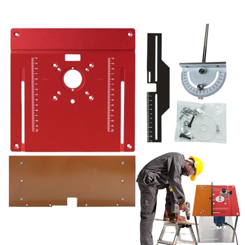 Router-Tischeinlage – multifunktionaler Router-Einsatz mit transparenter Skala mit zentralem Loch, Holzbearbeitungswerkzeuge zum Schneiden von Holz Router-Tischeinlage – multifunktionaler Router-Einsatz mit transparenter Skala mit zentralem Loch, Holzbearbeitungswerkzeuge zum Schneiden von Holz von Générique