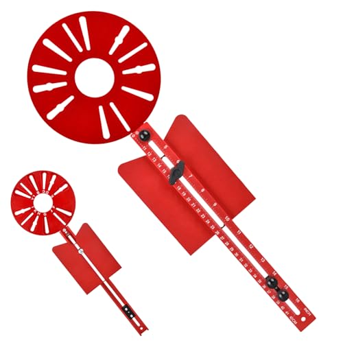 Runde Router-Schablone, Router-Schablone, Router-Vorlage aus Aluminiumlegierung, multifunktionales verstellbares Modell, Schrankmaterial zum Schneiden von Générique
