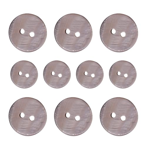 Runde Schalenknöpfe – 10 Stück, Lose Set, 2 Löcher Design | Mode-Zubehör zum Basteln von Kleidung, Flussschalenknopf für Strickjacken, Mäntel, PU Runde Schalenknöpfe – 10 Stück, Lose Set, 2 Löcher Design | Mode-Zubehör zum Basteln von Kleidung, Flussschalenknopf für Strickjacken, Mäntel, PU von Générique