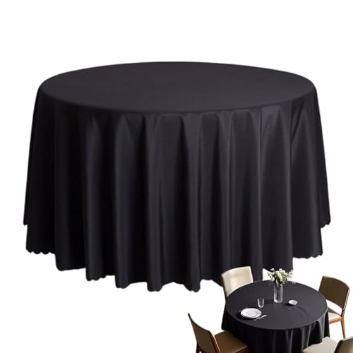 Runde Tischabdeckung aus – runde Tischdecken 63 Zoll | Tischwäsche aus Polyester | großer Schreibtischdeckel | Zubehör für die Küche, Buffet-Tischdekoration, beständig von Générique