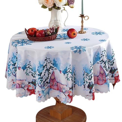 Runde Weihnachtstischdecken, runde Weihnachtstischdecke, wasserdichte Tischdecke in Schneeflockenform, 60 Zoll, waschbar, Esstischdekoration, wiederverwendbare Tischdecke für Tabl Runde Weihnachtstischdecken, runde Weihnachtstischdecke, wasserdichte Tischdecke in Schneeflockenform, 60 Zoll, waschbar, Esstischdekoration, wiederverwendbare Tischdecke für Tabl von Générique
