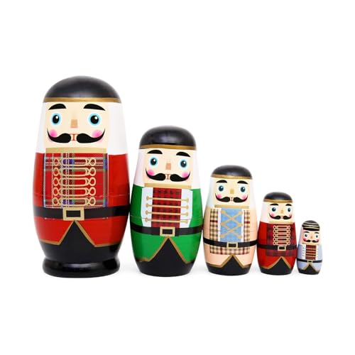 Russische Puppen, Nussknacker-Statue, Nussknacker-Statue, aus Holz, Handwerk, Innendekoration für Wohnzimmer, Schlafzimmer, Kamin, Tisch, Partys von Générique