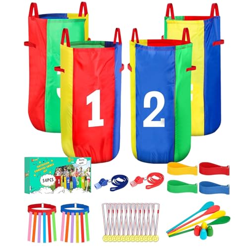 Sack Race – 3-beiniges Relais-Rennspiel für Erwachsene | Karneval Party Supplies für Lawn Yard Festival | Familienaktivitäten im Freien für Geburtstagsveranstaltung Netzwerke von Générique