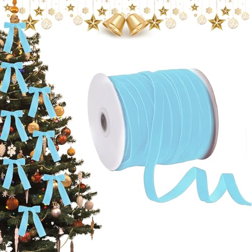 Samtband - Weihnachten Samtband | 50 Meter Urlaubsband mit Spule | Samtband 3/8 Zoll breit | Nylonband für Weihnachtsbaum | Baumschmuck Band für Samtband - Weihnachten Samtband | 50 Meter Urlaubsband mit Spule | Samtband 3/8 Zoll breit | Nylonband für Weihnachtsbaum | Baumschmuck Band für von Générique