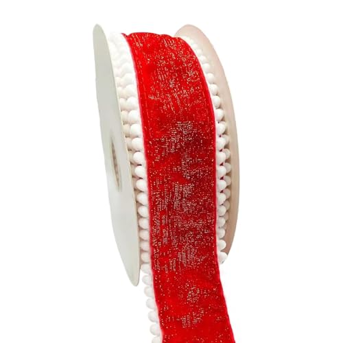 Samtband für Ornamente – Band mit Baumverzierungen von 2,5 Zoll – Schleifenband zur Herstellung von verschwommenen Schleifen – handgefertigte Weihnachtsverpackung mit Schneerand 10 Meter für Gürtel Samtband für Ornamente – Band mit Baumverzierungen von 2,5 Zoll – Schleifenband zur Herstellung von verschwommenen Schleifen – handgefertigte Weihnachtsverpackung mit Schneerand 10 Meter für Gürtel von Générique