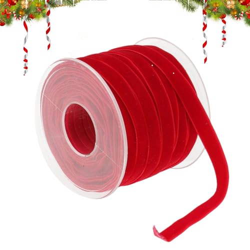 Samtband zum Verpacken – Verpackungsband für die Weihnachtsdekoration – Samtband 0,4 Zoll für die Dekoration von Kronen | 20 Meter Samtband für Zange Samtband zum Verpacken – Verpackungsband für die Weihnachtsdekoration – Samtband 0,4 Zoll für die Dekoration von Kronen | 20 Meter Samtband für Zange von Générique